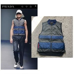 Prada RUNWAY SS 2000 Sport Nylon Striped Bulletproof Vest size S/46